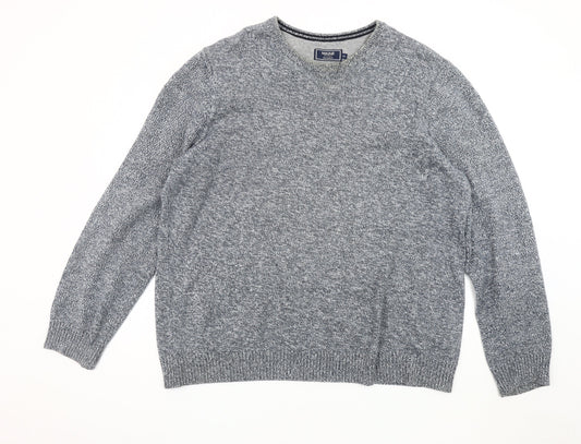 MAINE NEW ENGLAND Men's Grey Cotton Pullover Jumper 2XL