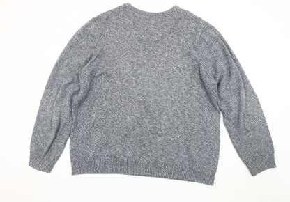 MAINE NEW ENGLAND Men's Grey Cotton Pullover Jumper 2XL