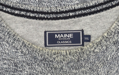 MAINE NEW ENGLAND Men's Grey Cotton Pullover Jumper 2XL