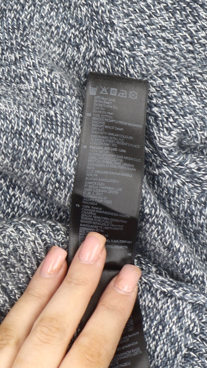 MAINE NEW ENGLAND Men's Grey Cotton Pullover Jumper 2XL