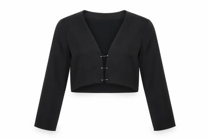 Womens UK Size 10 Zara Black Cropped Blouse