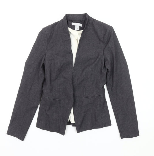 H&M Women's Grey Blazer - Size 6 Classic Fit
