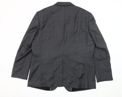 Jeff Banks Men's Grey Blazer, Size 42, Regular Fit