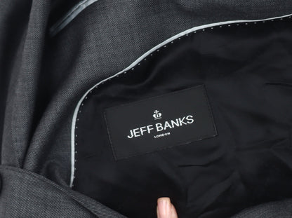 Jeff Banks Men's Grey Blazer, Size 42, Regular Fit
