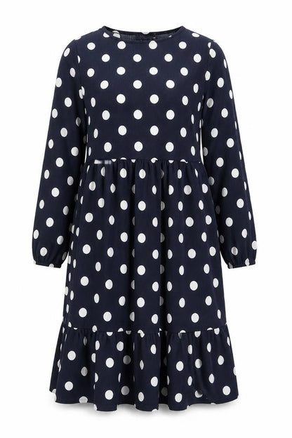 Marks and Spencer Women Blue Polka Dot Dress Size 12-14