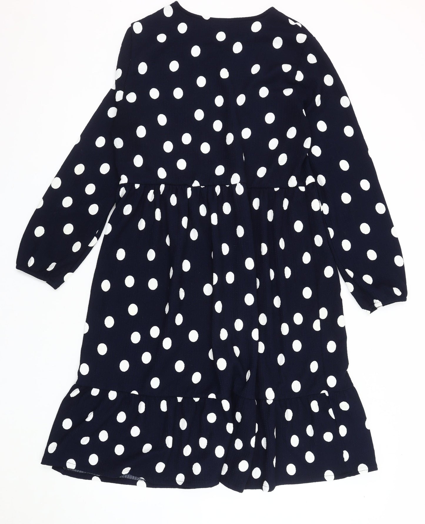 Marks and Spencer Women Blue Polka Dot Dress Size 12-14