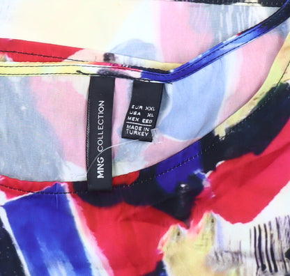 Womens UK Size 16 MNG Collection Multicoloured Basic Blouse