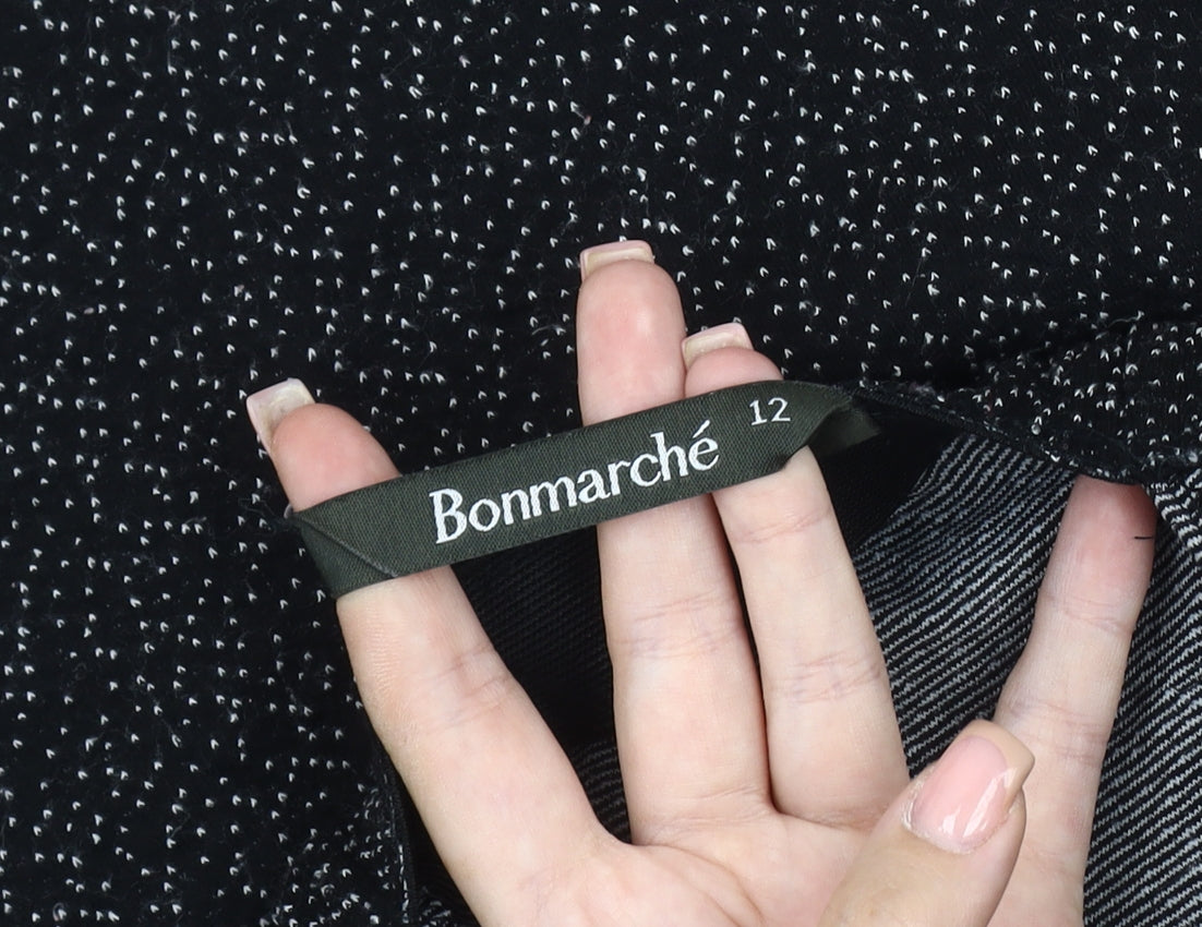 Bonmarché Women's Black A-Line Skirt, Size 12