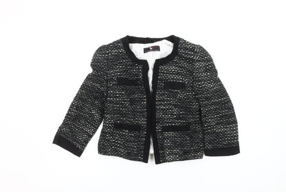 New Look Women's Black Bouclé Blazer Size 10