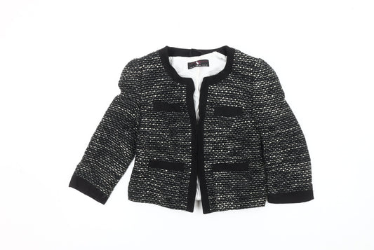 New Look Women's Black Bouclé Blazer Size 10