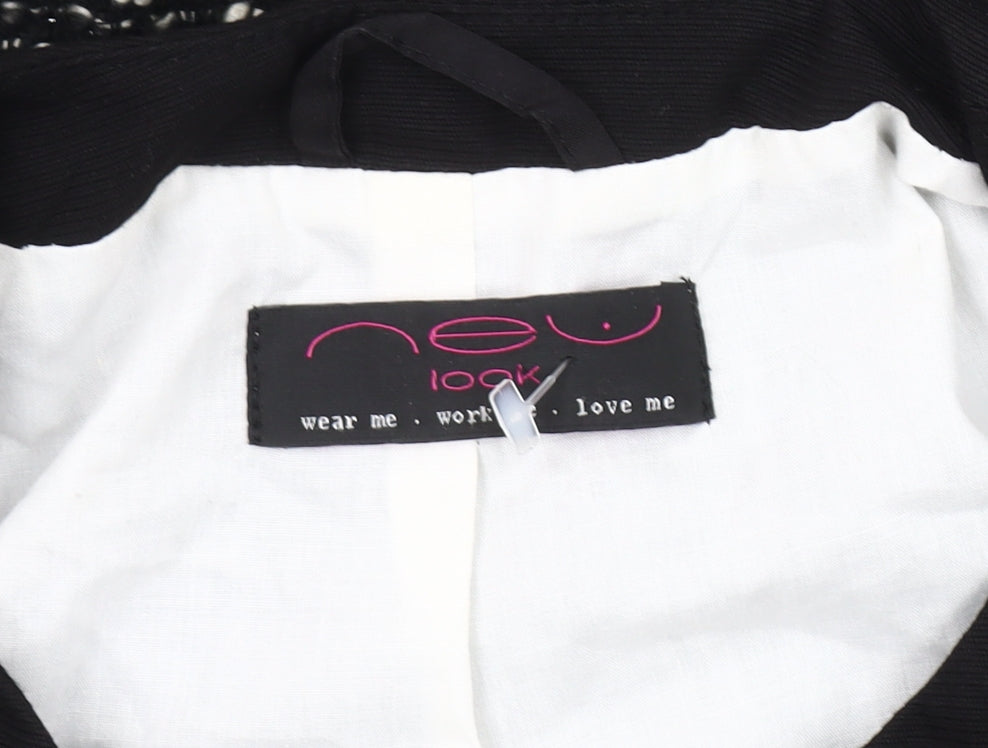 New Look Women's Black Bouclé Blazer Size 10