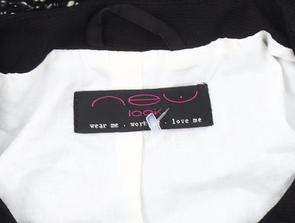 New Look Women's Black Bouclé Blazer Size 10