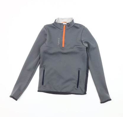 Decathlon Boys Grey 1/2 Zip Sweatshirt, 10-11 Years