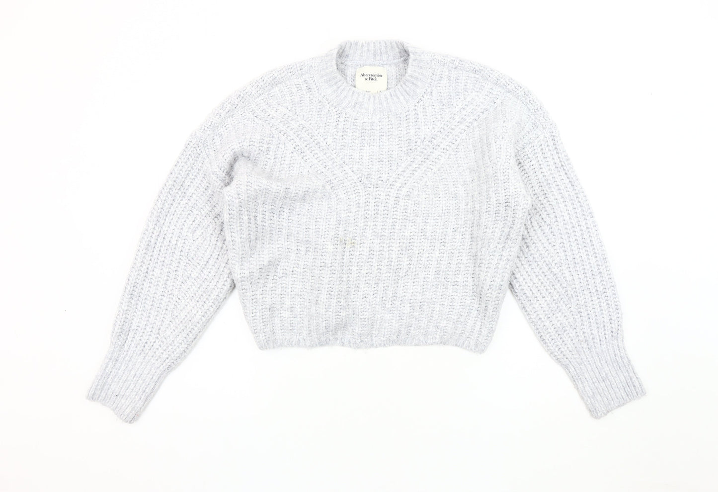 Abercrombie & Fitch Grey Chunky Knit Women's Jumper XS