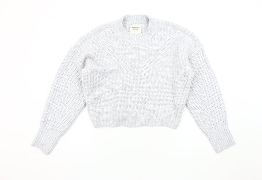 Abercrombie & Fitch Grey Chunky Knit Women's Jumper XS