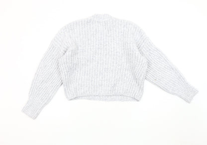 Abercrombie & Fitch Grey Chunky Knit Women's Jumper XS