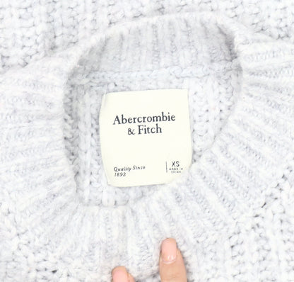 Abercrombie & Fitch Grey Chunky Knit Women's Jumper XS