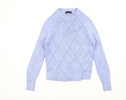 Womens UK Size S Marks and Spencer Blue Pullover Jumper