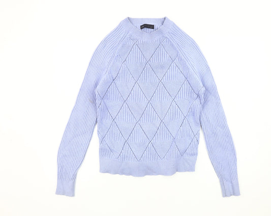 Womens UK Size S Marks and Spencer Blue Pullover Jumper