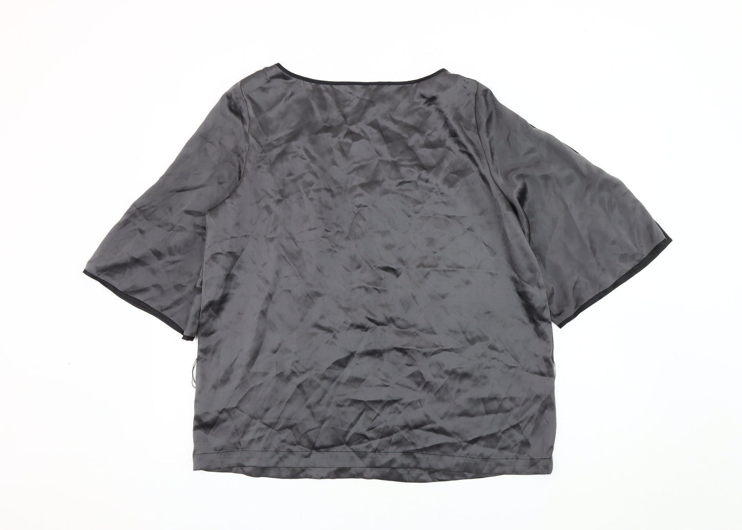Womens UK Size 14 No Data Black Basic Blouse