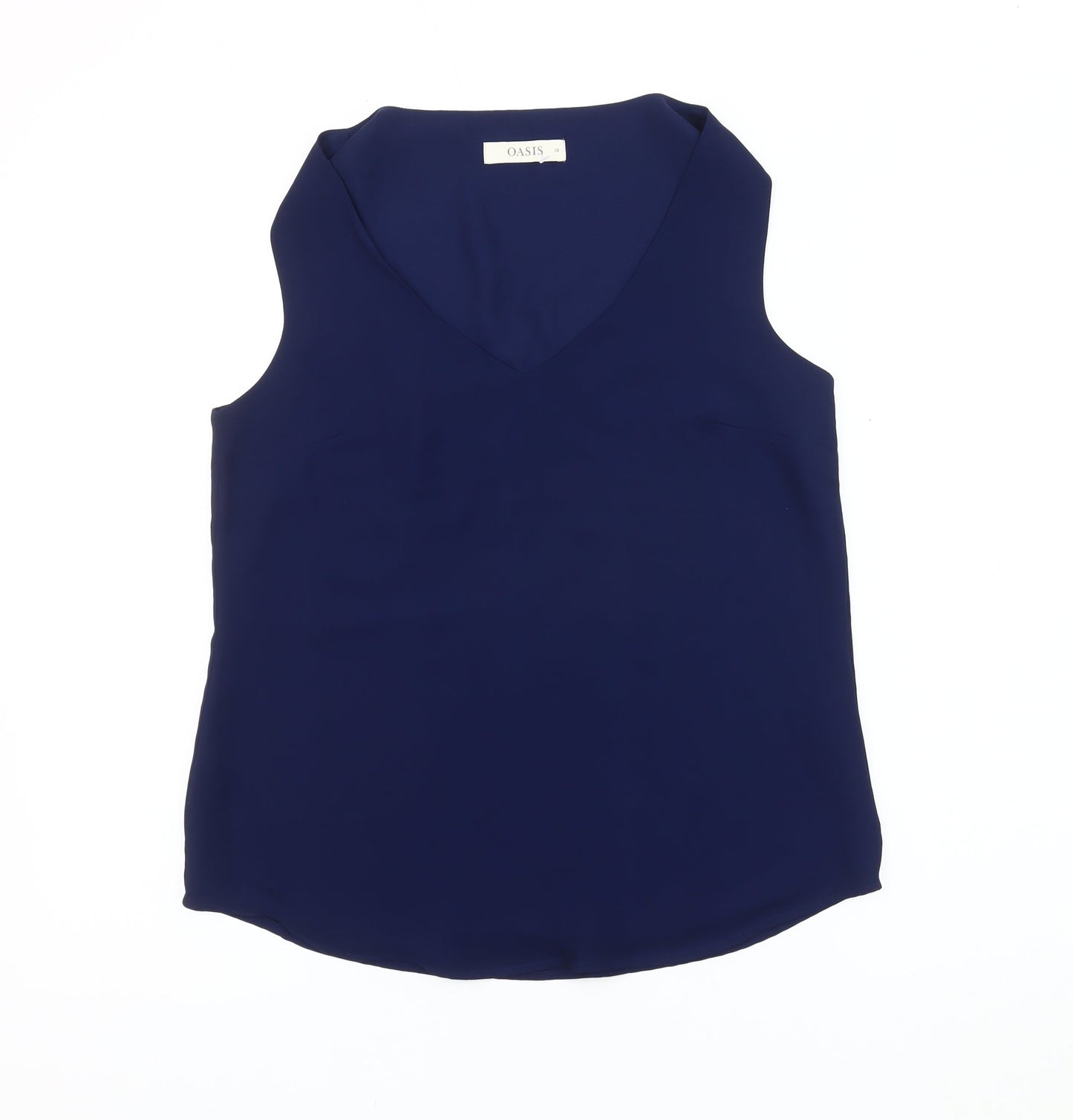 Womens UK Size 10 Oasis Blue Basic Tank