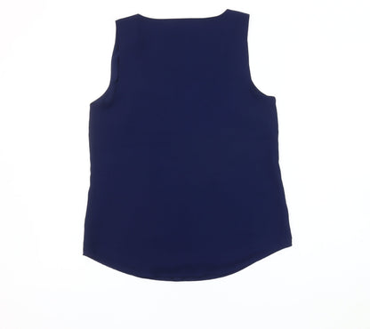 Womens UK Size 10 Oasis Blue Basic Tank