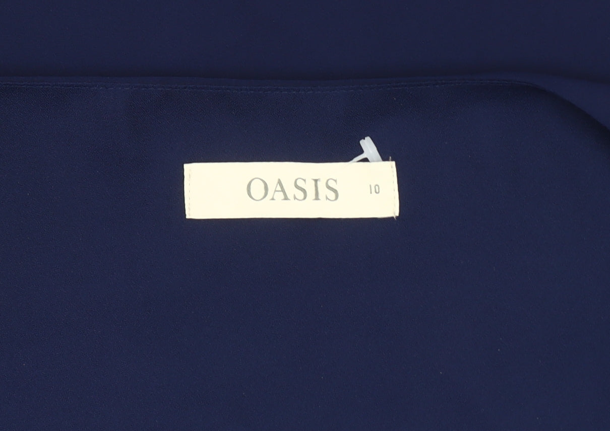 Womens UK Size 10 Oasis Blue Basic Tank