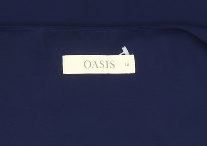 Womens UK Size 10 Oasis Blue Basic Tank