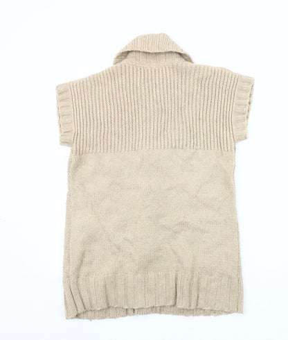 Womens UK Size M CC Beige Cardigan Jumper