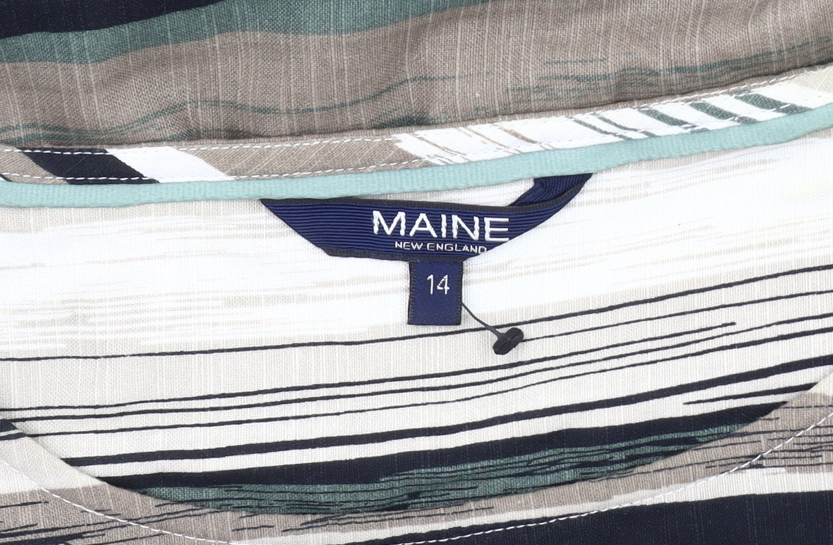 Maine New England Women's Striped Cotton Dress 14