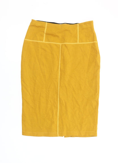 Maria Bellentani Yellow Pencil Skirt S Women