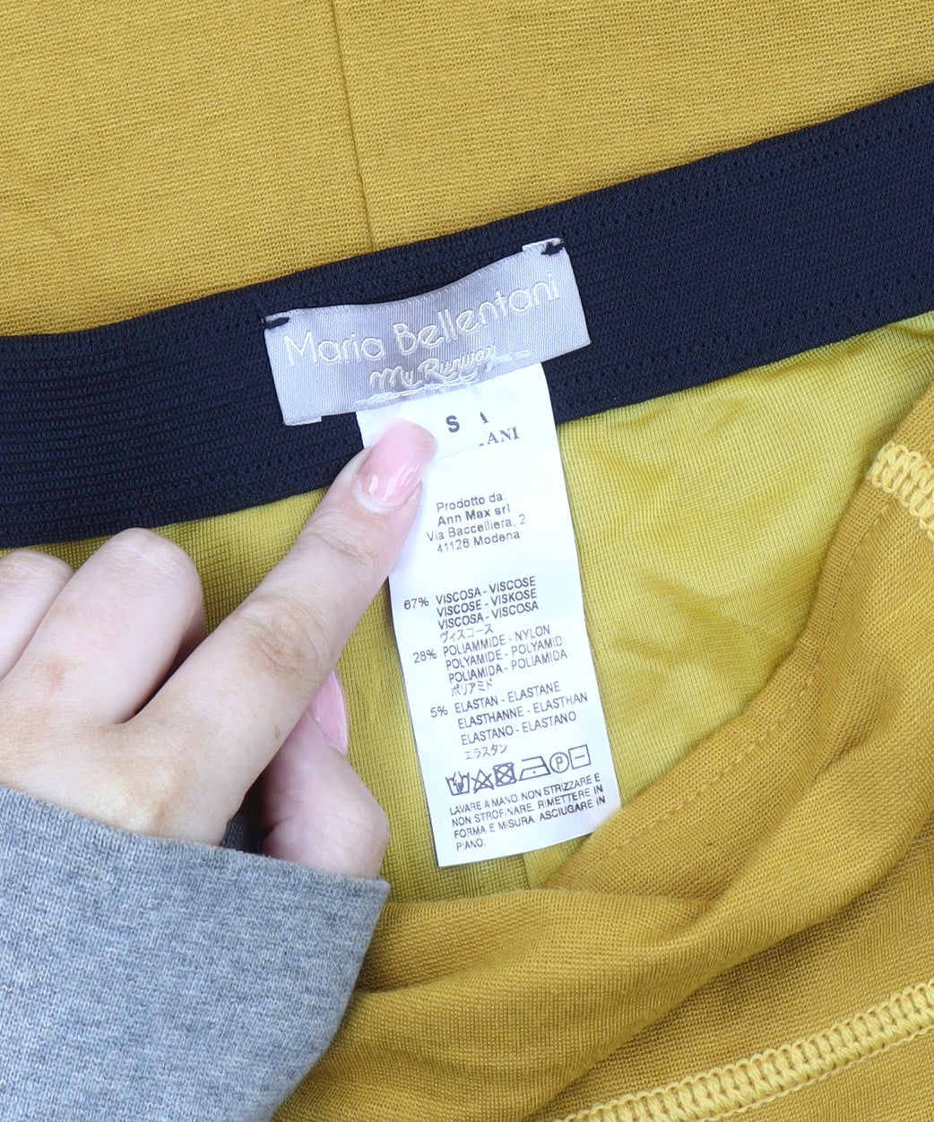 Maria Bellentani Yellow Pencil Skirt S Women