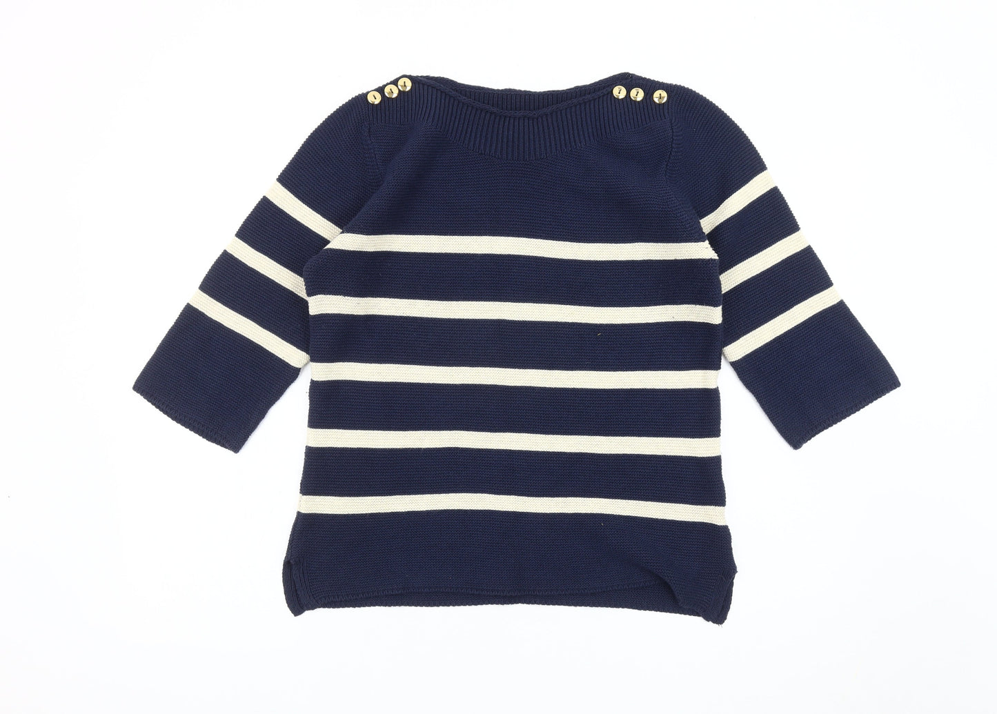 Womens UK Size 10/12 Artigiano Blue Pullover Jumper