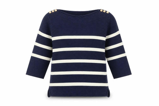 Womens UK Size 10/12 Artigiano Blue Pullover Jumper