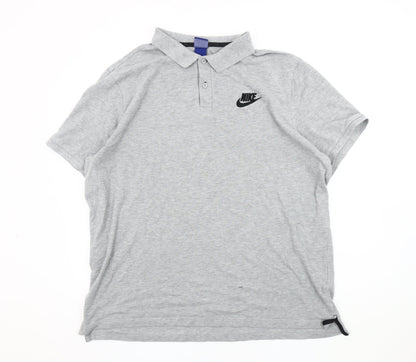 Nike Men's Grey 2XL Polo Shirt Short Sleeve Collared