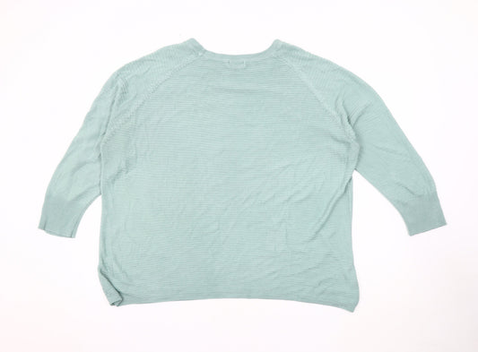 Womens UK Size L Jacqueline de Yong Blue Pullover Jumper