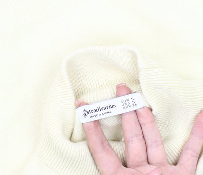 Womens UK Size S Stradivarius Ivory Pullover Jumper