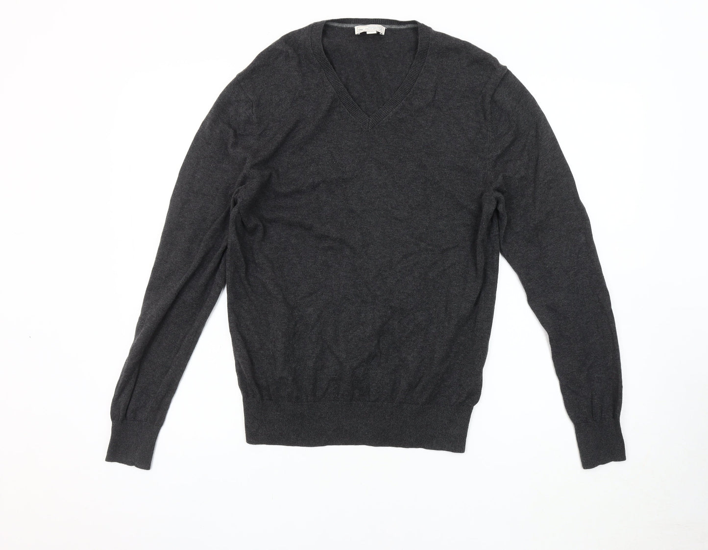 Gap Men's Grey V-Neck Pullover Jumper XS