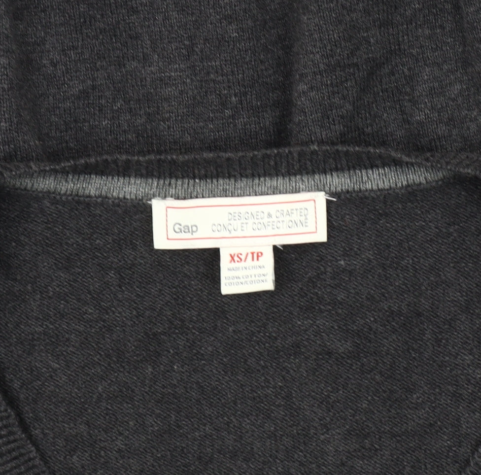 Gap Men's Grey V-Neck Pullover Jumper XS