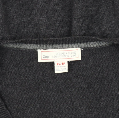 Gap Men's Grey V-Neck Pullover Jumper XS