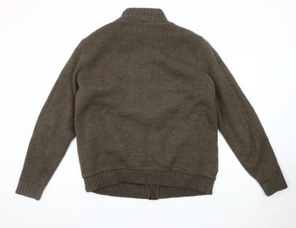 Mens UK Size XL Trait Brown Basic Jacket