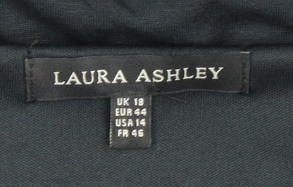 Laura Ashley Women's Black Floral Dress Size 18