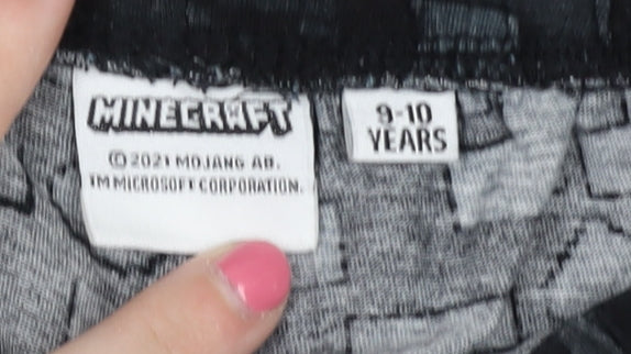 Minecraft Boys Black Graphic Pyjama Pants 9-10 Years
