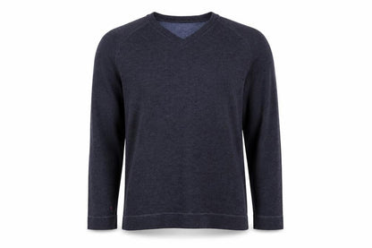 Fraser Men's Blue V-Neck Pullover Jumper, Size L