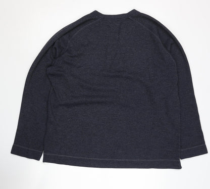 Fraser Men's Blue V-Neck Pullover Jumper, Size L