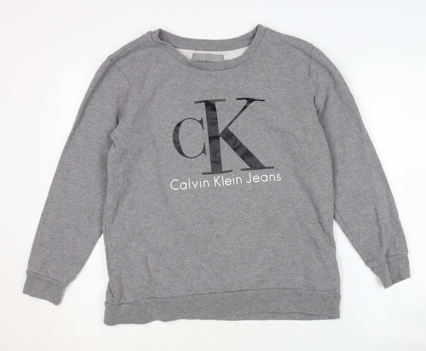Mens UK Size S Calvin Klein Grey Pullover Sweatshirt