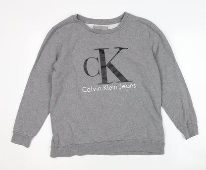 Mens UK Size S Calvin Klein Grey Pullover Sweatshirt