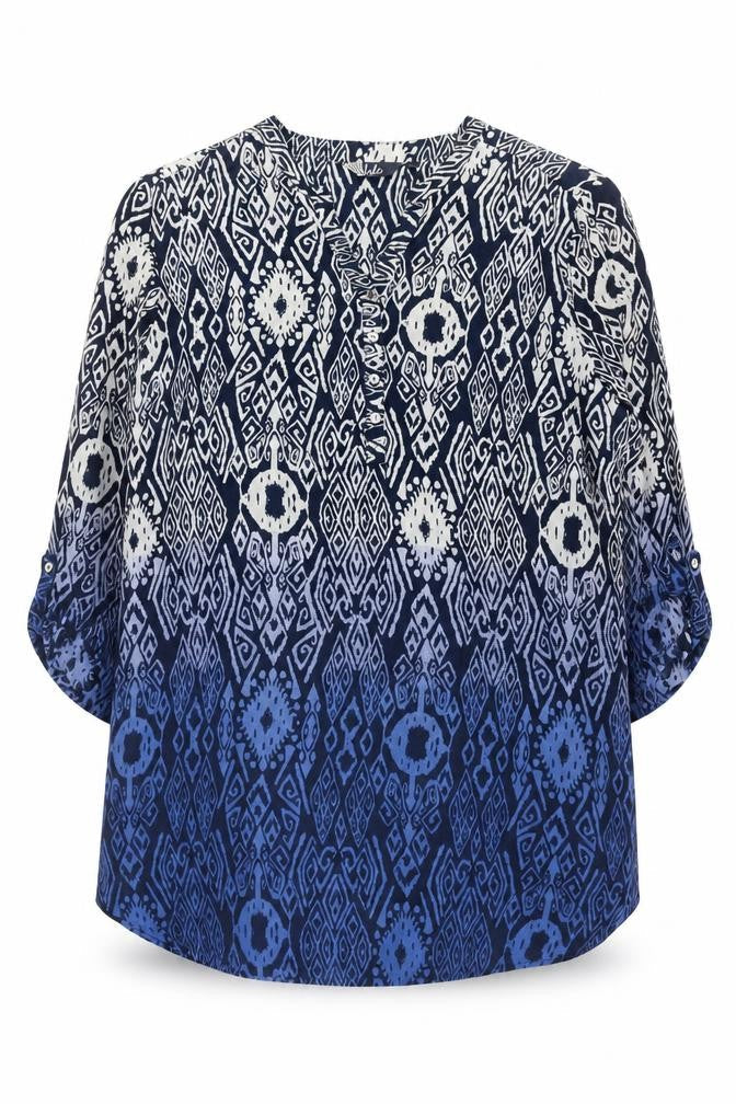 Womens UK Size 16 Isle Blue Basic Blouse