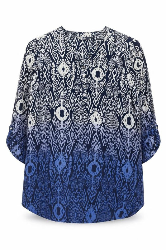 Womens UK Size 16 Isle Blue Basic Blouse