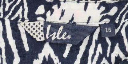 Womens UK Size 16 Isle Blue Basic Blouse